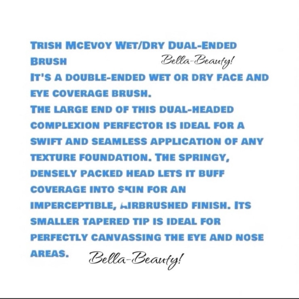 Trish McEvoy EVEN SKIN® Wet/Dry Dual-Ended Brush    ~NEW~   Foundation/Concealer - Picture 9 of 10